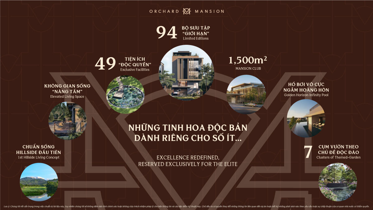 Hệ thống tiện ích đặc quyền tại dự án dinh thự Orchard Mansion