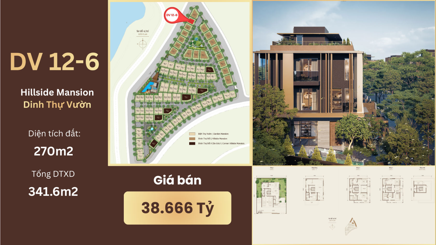 dinh thự đồi orchard mansion mã căn dv 12-6