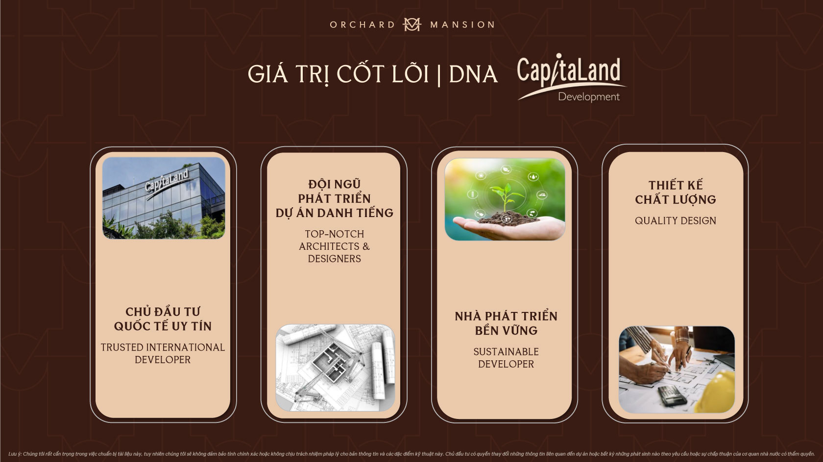 giá trị cốt lỗi orchard mansion