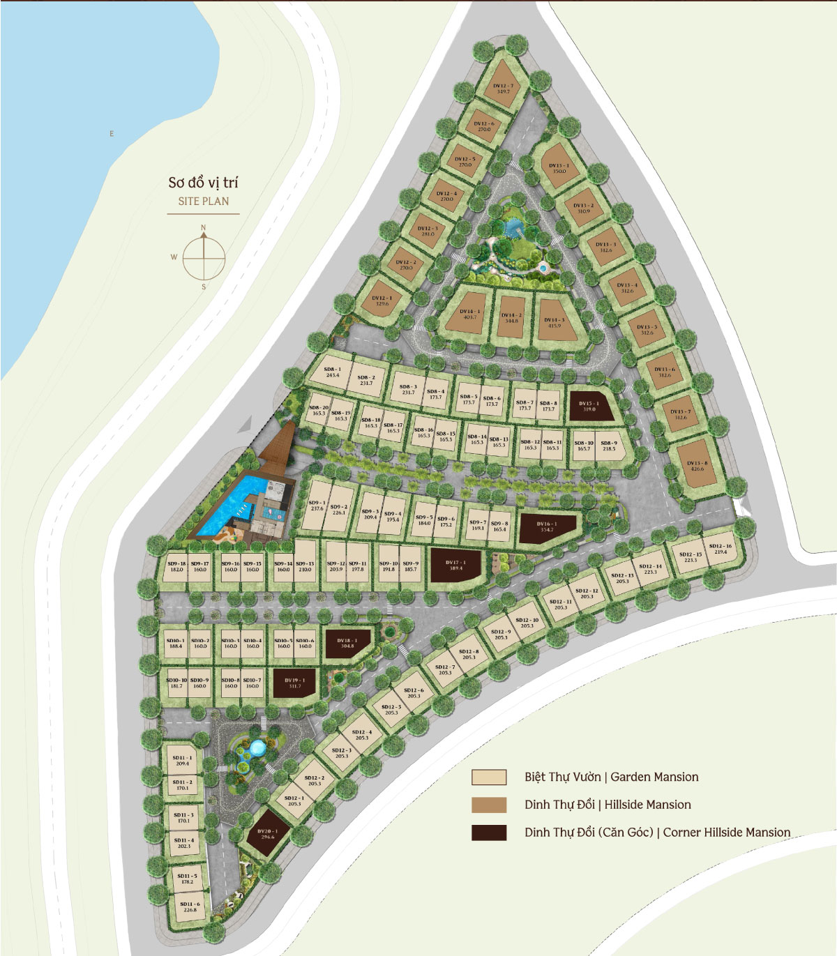 Mặt bằng tổng thể dự án dinh thự Orchard Mansion CapitaLand